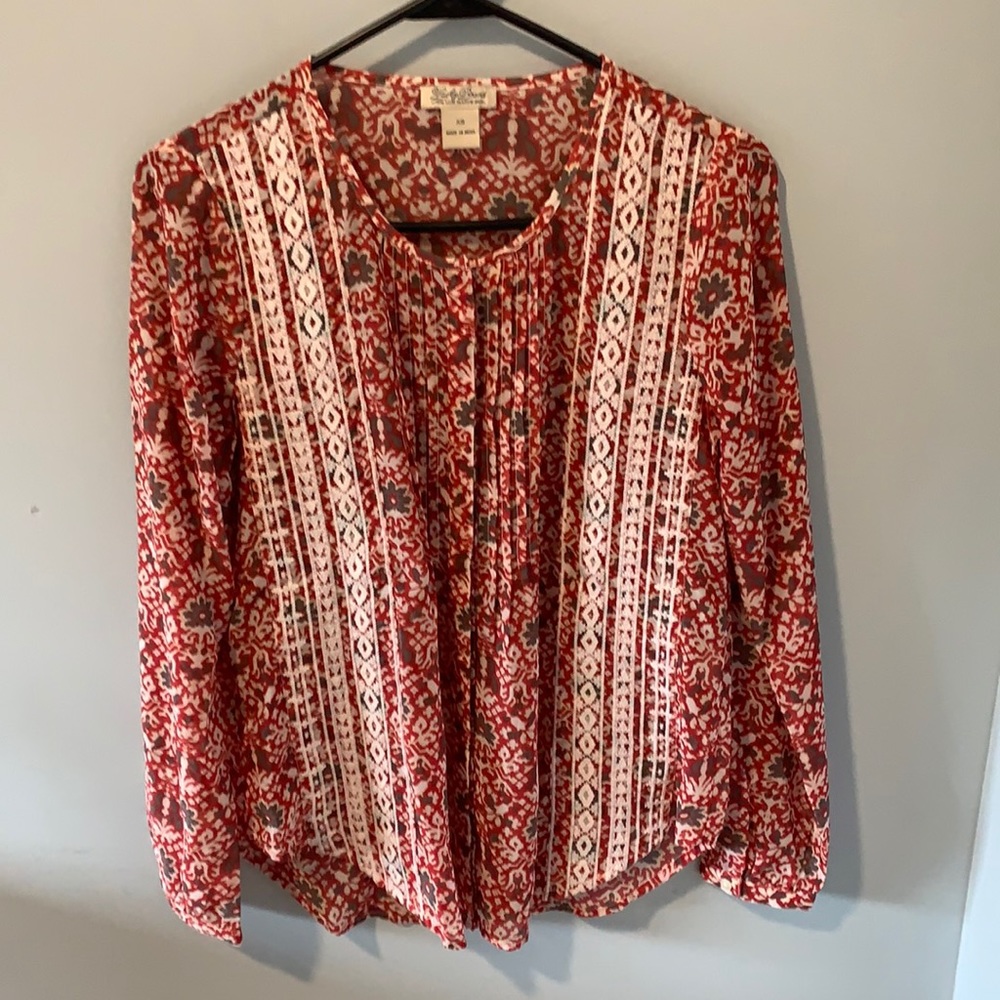 Lucky Brand Button Down Blouse Womens XS